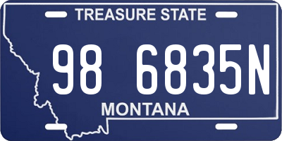 MT license plate 986835N