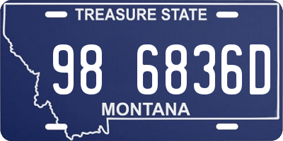 MT license plate 986836D