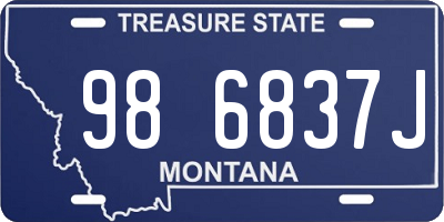 MT license plate 986837J
