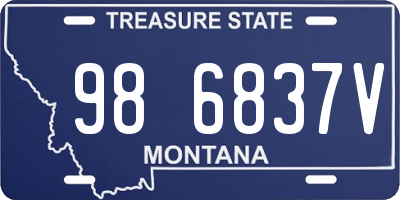 MT license plate 986837V