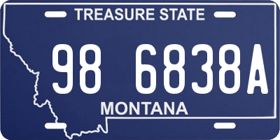 MT license plate 986838A