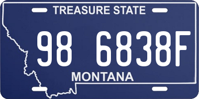 MT license plate 986838F