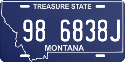 MT license plate 986838J