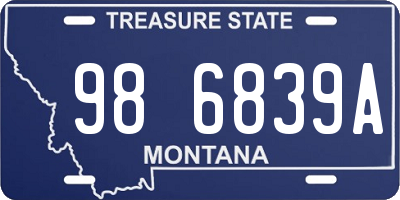 MT license plate 986839A
