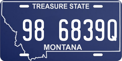 MT license plate 986839Q