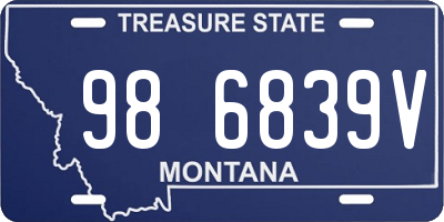 MT license plate 986839V