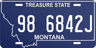 MT license plate 986842J