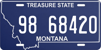 MT license plate 986842O