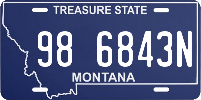 MT license plate 986843N