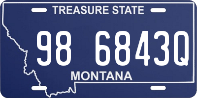 MT license plate 986843Q