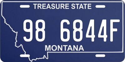 MT license plate 986844F