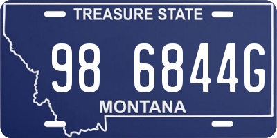 MT license plate 986844G