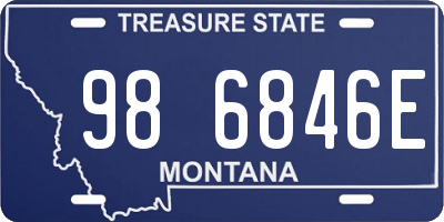 MT license plate 986846E