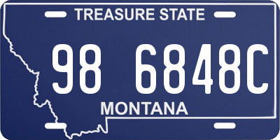 MT license plate 986848C