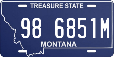 MT license plate 986851M