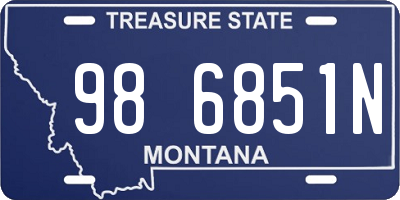 MT license plate 986851N