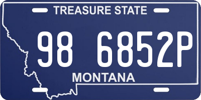 MT license plate 986852P