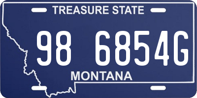 MT license plate 986854G