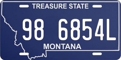 MT license plate 986854L