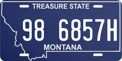 MT license plate 986857H