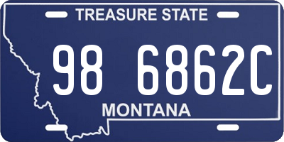 MT license plate 986862C