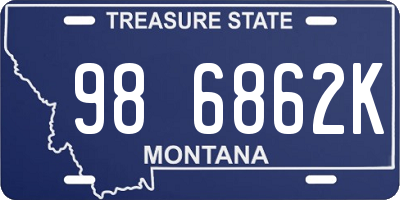 MT license plate 986862K