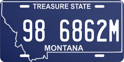 MT license plate 986862M