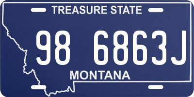 MT license plate 986863J