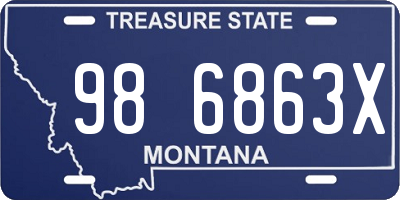 MT license plate 986863X