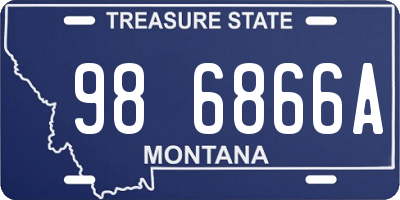 MT license plate 986866A