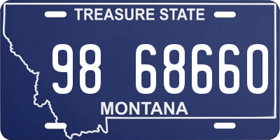 MT license plate 986866O