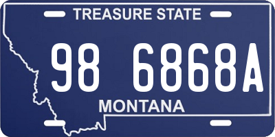 MT license plate 986868A