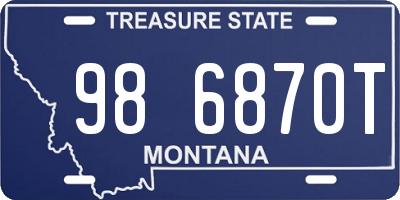 MT license plate 986870T