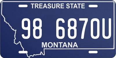 MT license plate 986870U