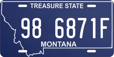 MT license plate 986871F