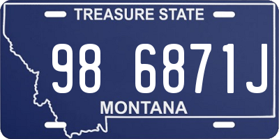 MT license plate 986871J