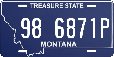 MT license plate 986871P