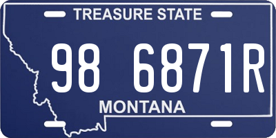 MT license plate 986871R