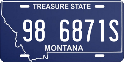 MT license plate 986871S