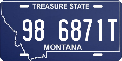 MT license plate 986871T