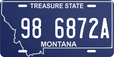 MT license plate 986872A