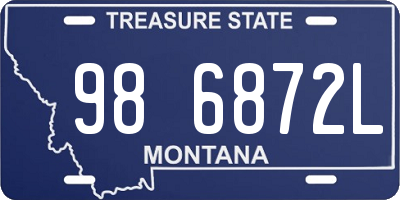 MT license plate 986872L