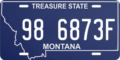 MT license plate 986873F