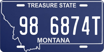 MT license plate 986874T