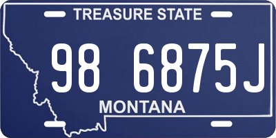 MT license plate 986875J