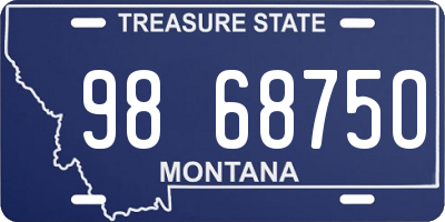 MT license plate 986875O