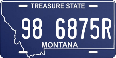 MT license plate 986875R