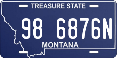 MT license plate 986876N