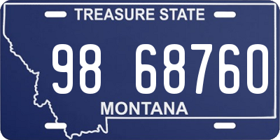 MT license plate 986876O