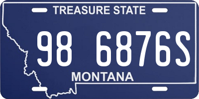 MT license plate 986876S